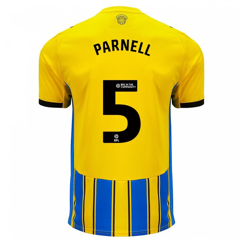 Danxen Niño Camiseta Rosanna Parnell #5 Azul Amarillo 2ª Equipación 2025/26 La Camisa