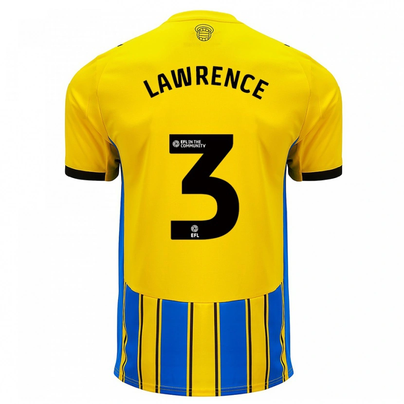 Danxen Niño Camiseta Nico Lawrence #3 Azul Amarillo 2ª Equipación 2025/26 La Camisa