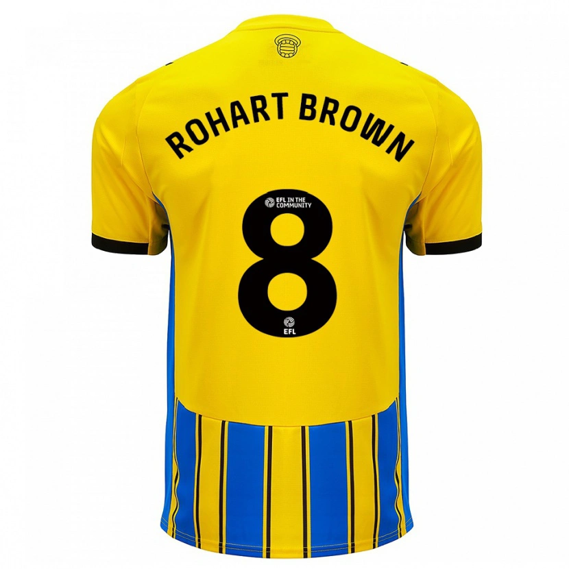 Danxen Niño Camiseta Thierry Rohart-Brown #8 Azul Amarillo 2ª Equipación 2025/26 La Camisa