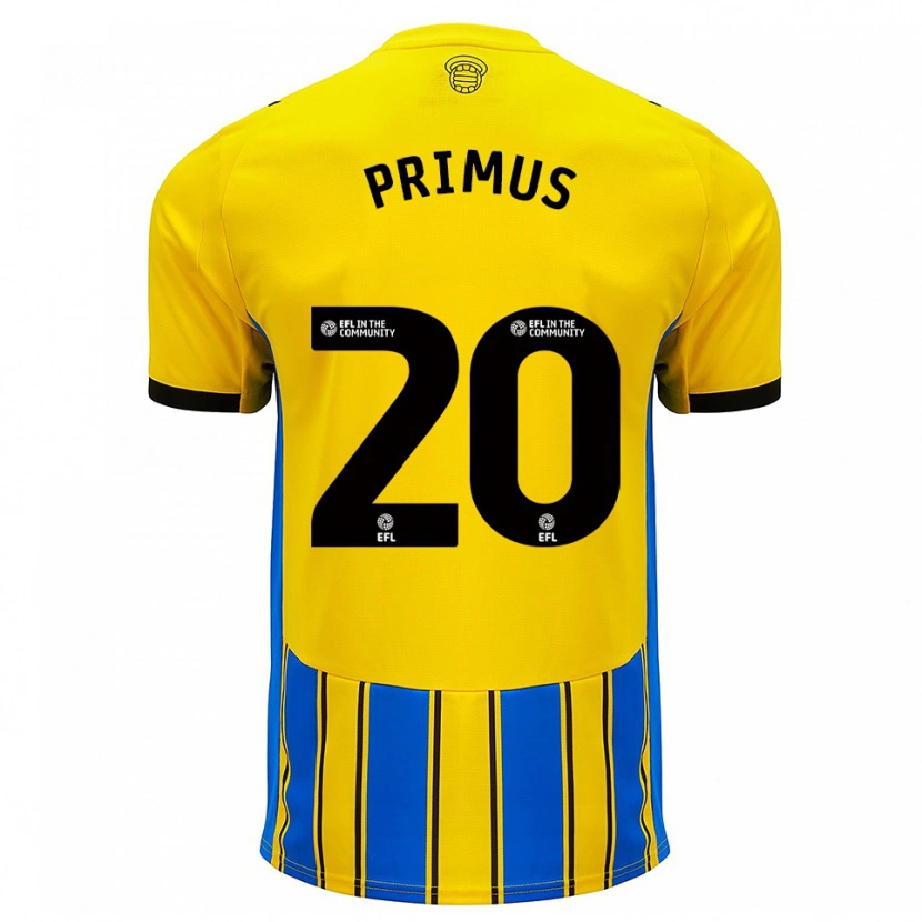 Danxen Niño Camiseta Atlanta Primus #20 Azul Amarillo 2ª Equipación 2025/26 La Camisa
