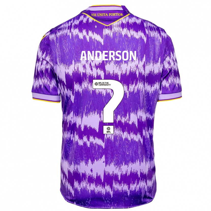 Danxen Niño Camiseta Freddie Anderson #0 Púrpura Amarillo 2ª Equipación 2025/26 La Camisa