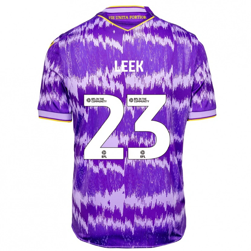 Danxen Niño Camiseta Ellie Leek #23 Púrpura Amarillo 2ª Equipación 2025/26 La Camisa
