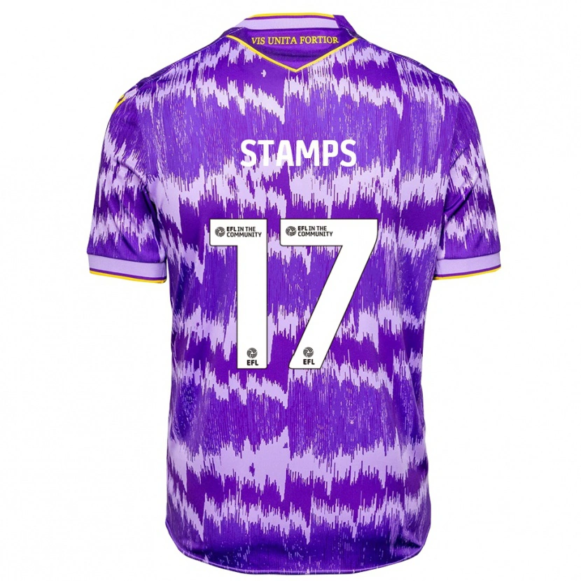 Danxen Niño Camiseta Shannon Stamps #17 Púrpura Amarillo 2ª Equipación 2025/26 La Camisa