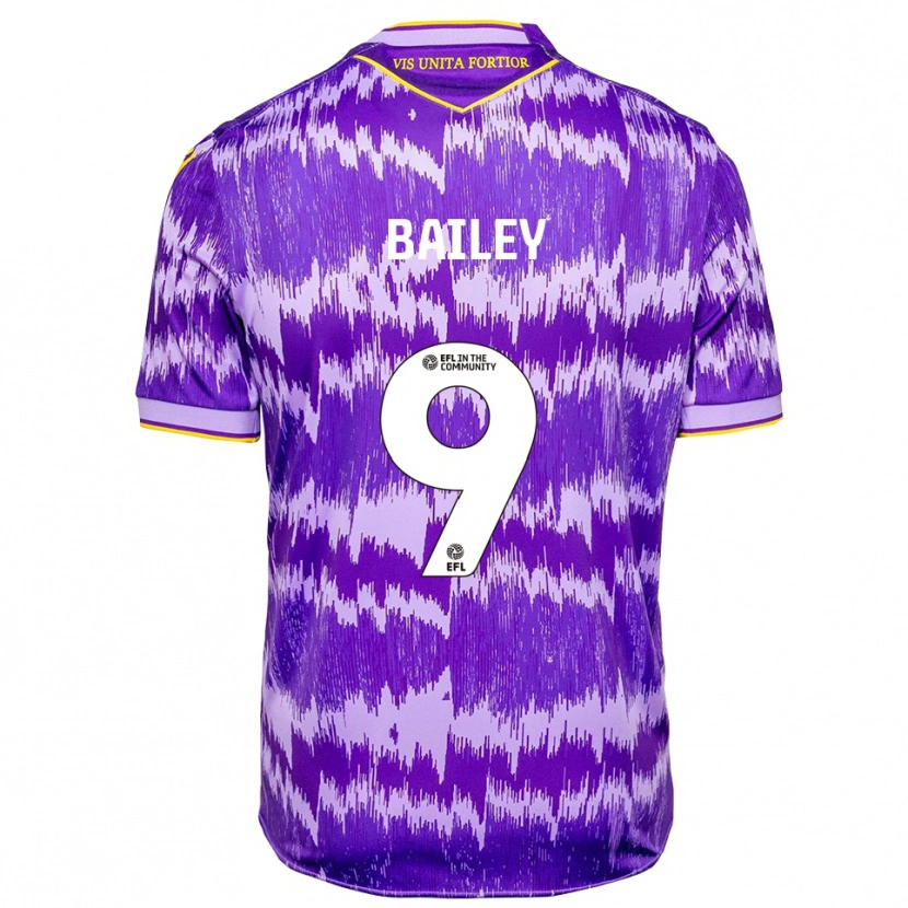 Danxen Niño Camiseta Lewis Bailey #9 Púrpura Amarillo 2ª Equipación 2025/26 La Camisa