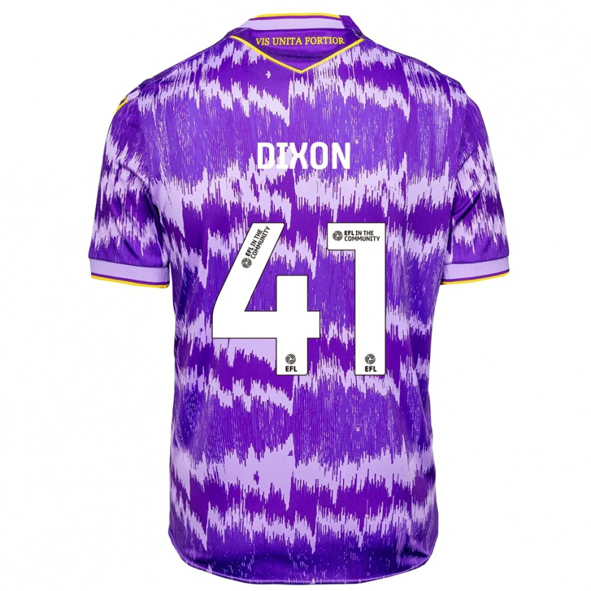 Danxen Niño Camiseta Jaden Dixon #41 Púrpura Amarillo 2ª Equipación 2025/26 La Camisa