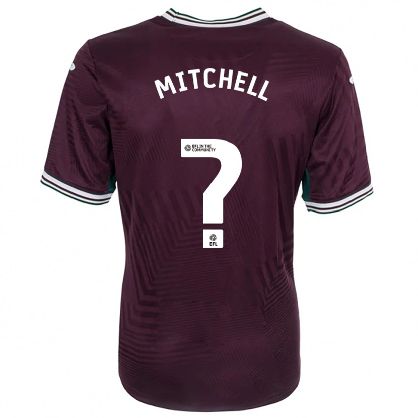 Danxen Niño Camiseta Remy Mitchell #0 Rojo Óxido Blanco 2ª Equipación 2025/26 La Camisa
