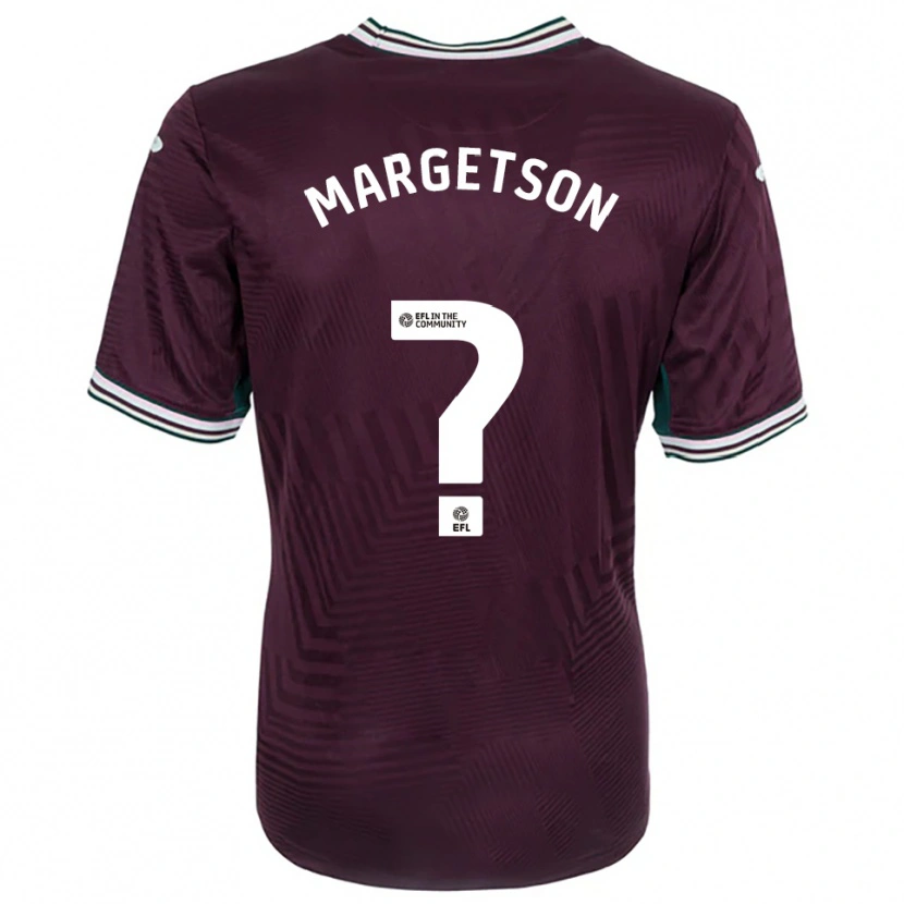 Danxen Niño Camiseta Kit Margetson #0 Rojo Óxido Blanco 2ª Equipación 2025/26 La Camisa