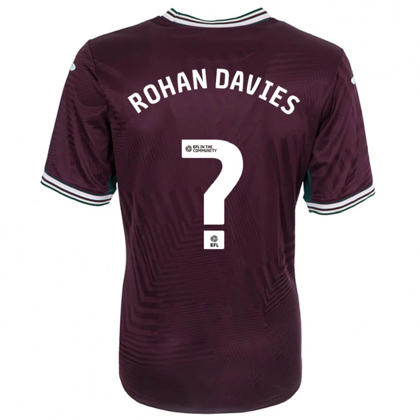 Danxen Niño Camiseta Rohan Davies #0 Rojo Óxido Blanco 2ª Equipación 2025/26 La Camisa