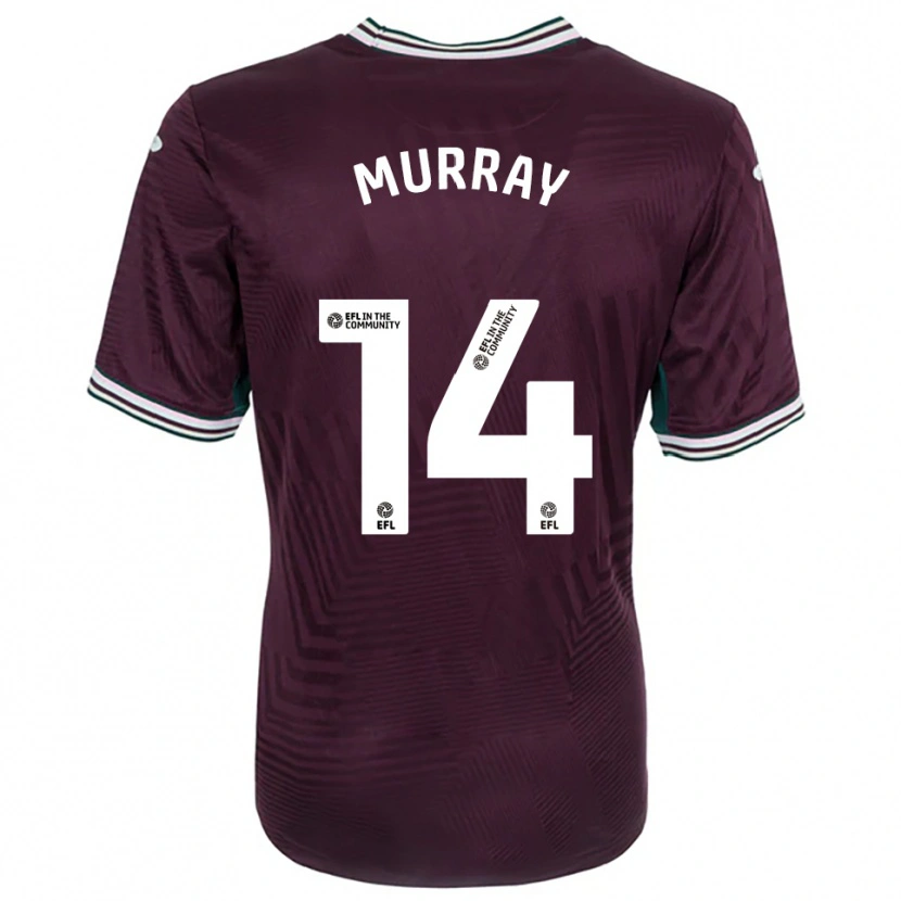 Danxen Niño Camiseta Maddy Murray #14 Rojo Óxido Blanco 2ª Equipación 2025/26 La Camisa