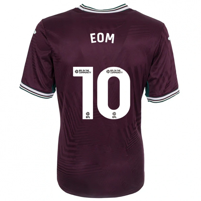 Danxen Niño Camiseta Ji-Sung Eom #10 Rojo Óxido Blanco 2ª Equipación 2025/26 La Camisa