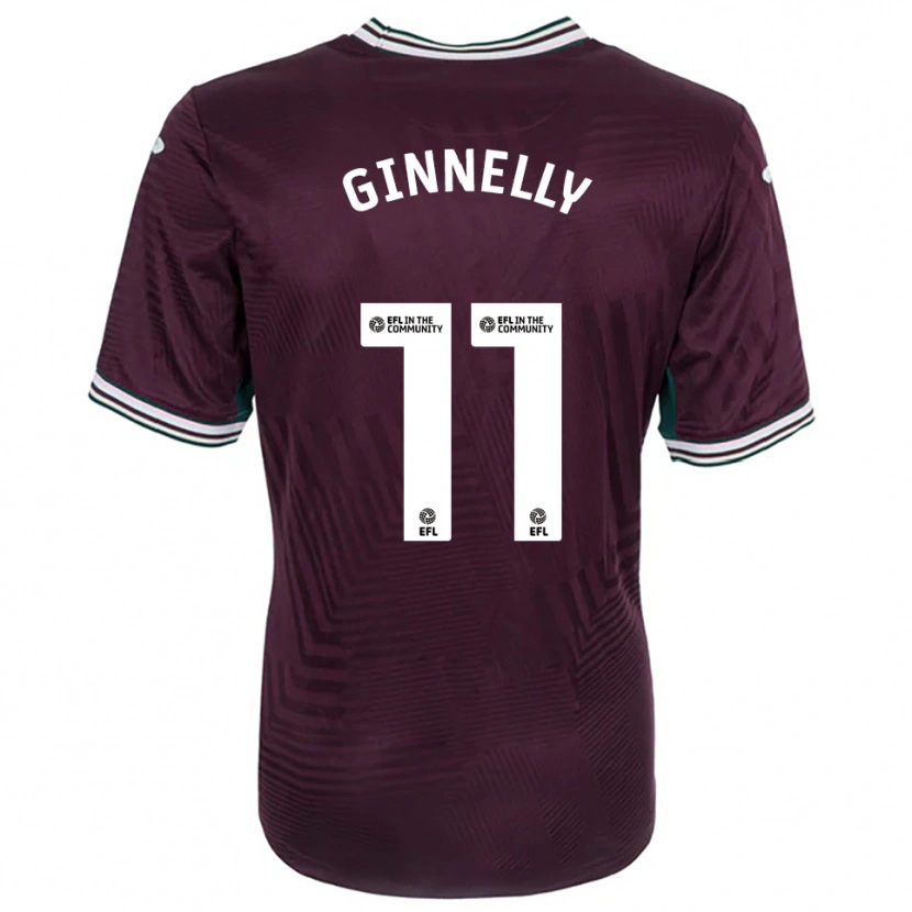 Danxen Niño Camiseta Josh Ginnelly #11 Rojo Óxido Blanco 2ª Equipación 2025/26 La Camisa