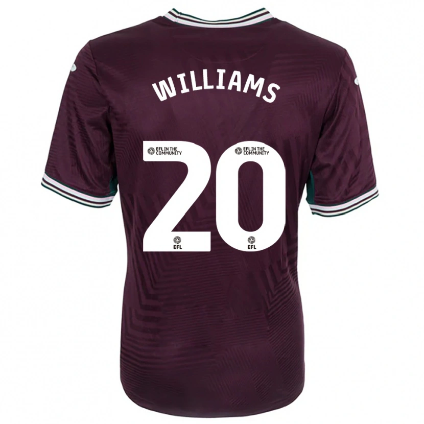 Danxen Niño Camiseta Caitlin Williams #20 Rojo Óxido Blanco 2ª Equipación 2025/26 La Camisa