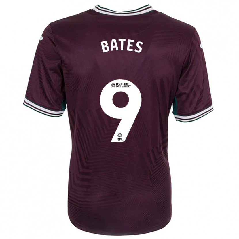 Danxen Niño Camiseta Morgan Bates #9 Rojo Óxido Blanco 2ª Equipación 2025/26 La Camisa