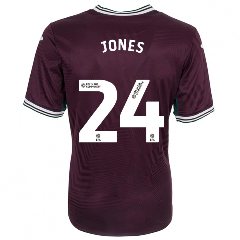 Danxen Niño Camiseta Nia Jones #24 Rojo Óxido Blanco 2ª Equipación 2025/26 La Camisa