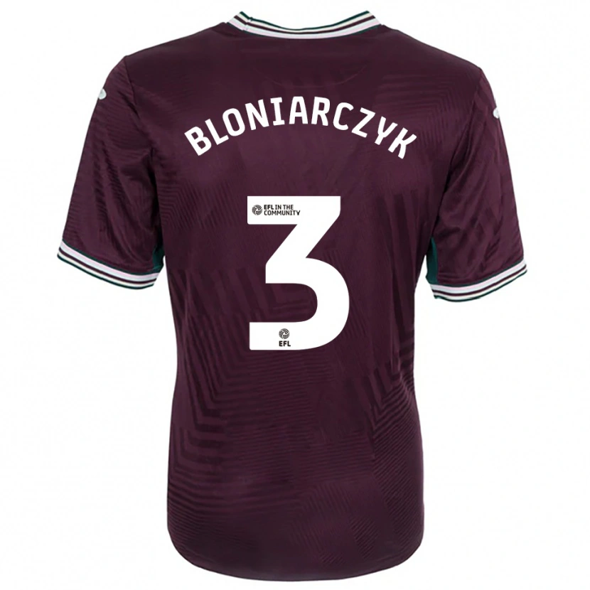 Danxen Niño Camiseta Kaven Bloniarczyk #3 Rojo Óxido Blanco 2ª Equipación 2025/26 La Camisa