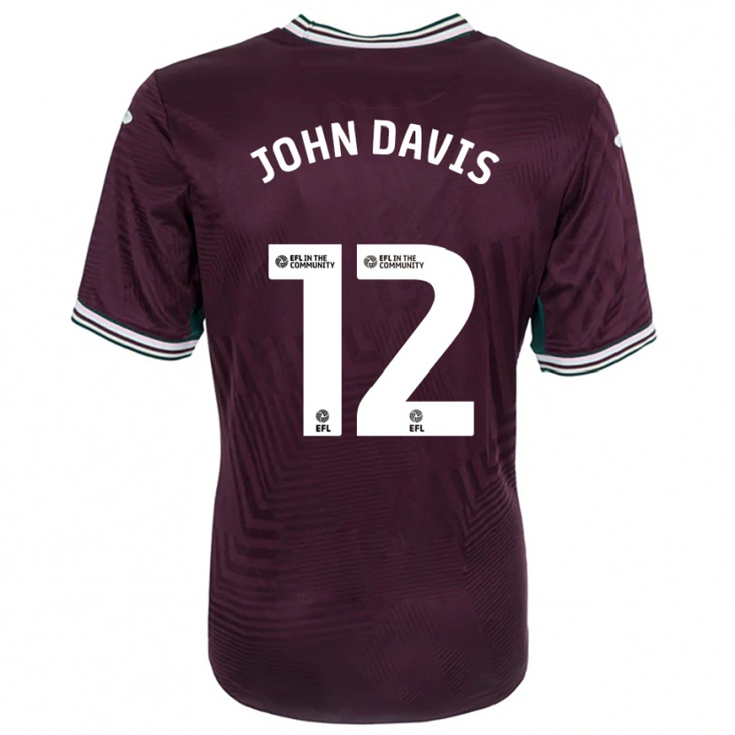 Danxen Niño Camiseta Stacey John-Davis #12 Rojo Óxido Blanco 2ª Equipación 2025/26 La Camisa