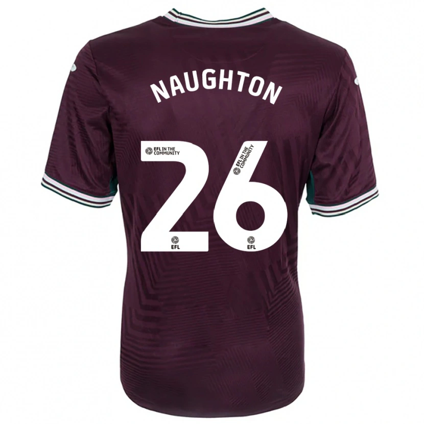 Danxen Niño Camiseta Kyle Naughton #26 Rojo Óxido Blanco 2ª Equipación 2025/26 La Camisa