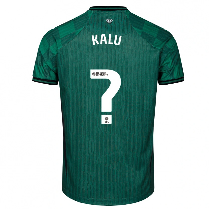 Danxen Niño Camiseta Samuel Kalu #0 Verde Negro 2ª Equipación 2025/26 La Camisa