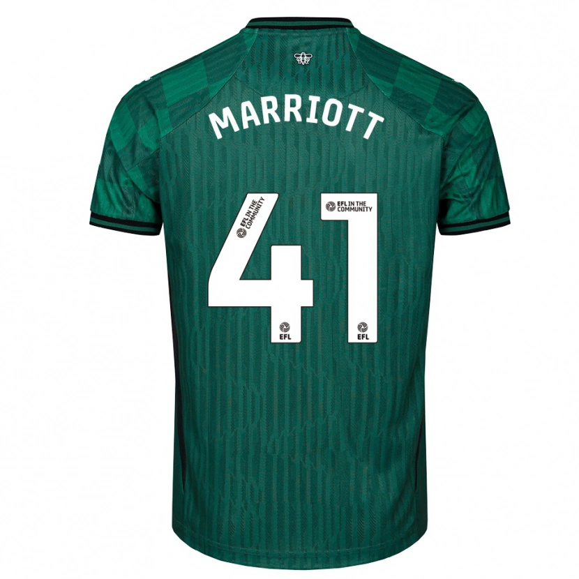 Danxen Niño Camiseta Alfie Marriott #41 Verde Negro 2ª Equipación 2025/26 La Camisa