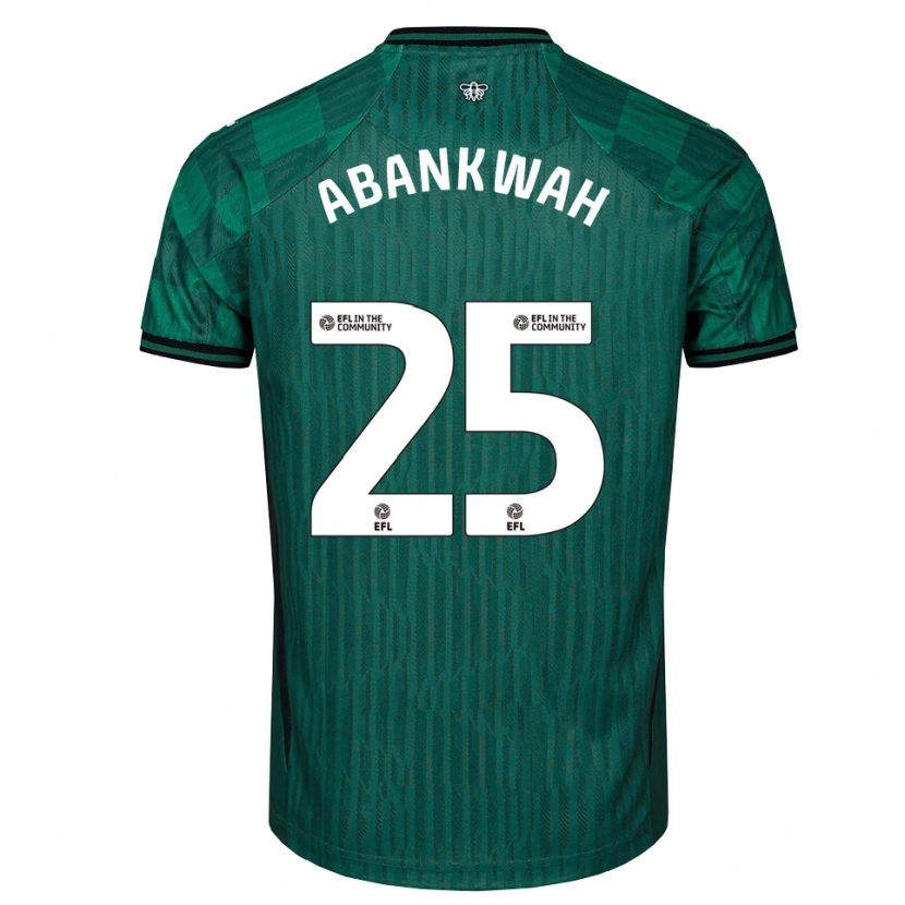 Danxen Niño Camiseta James Abankwah #25 Verde Negro 2ª Equipación 2025/26 La Camisa
