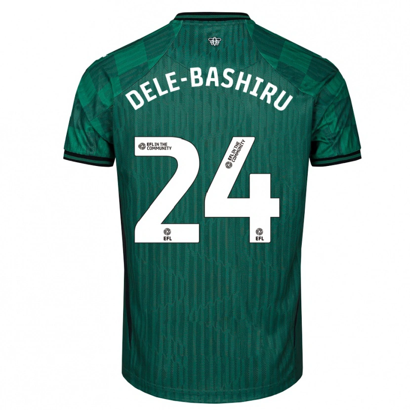 Danxen Niño Camiseta Tom Dele-Bashiru #24 Verde Negro 2ª Equipación 2025/26 La Camisa