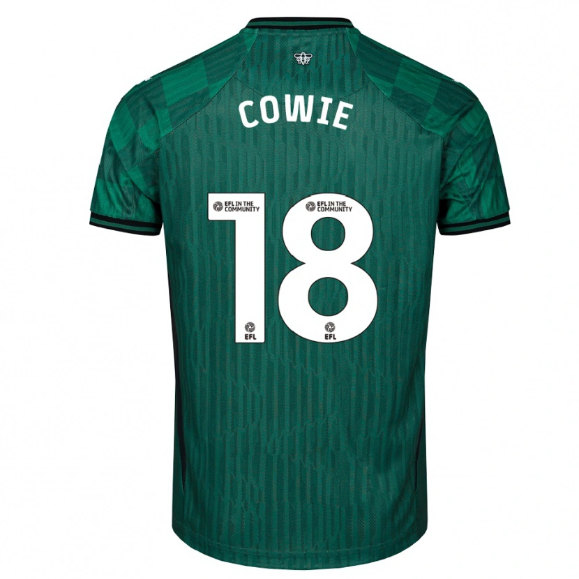 Danxen Niño Camiseta Tony Cowie #18 Verde Negro 2ª Equipación 2025/26 La Camisa