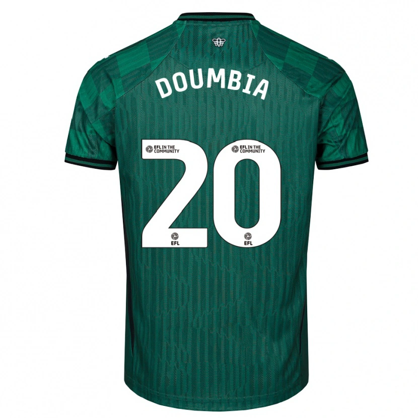 Danxen Niño Camiseta Mamadou Doumbia #20 Verde Negro 2ª Equipación 2025/26 La Camisa