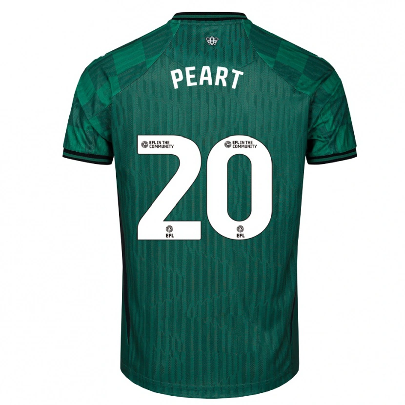 Danxen Niño Camiseta Kalani Peart #20 Verde Negro 2ª Equipación 2025/26 La Camisa