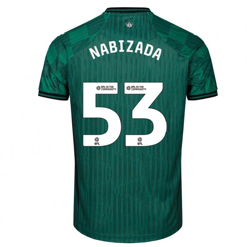 Danxen Niño Camiseta Amin Nabizada #53 Verde Negro 2ª Equipación 2025/26 La Camisa
