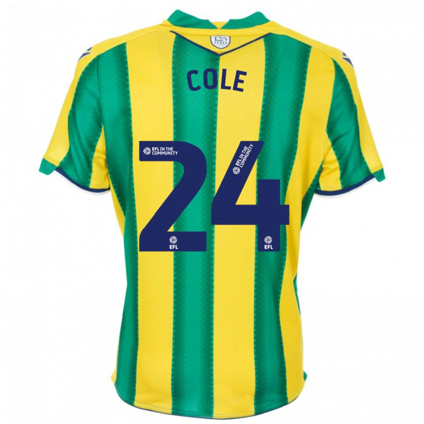 Danxen Niño Camiseta Delphi Cole #24 Amarillo Verde 2ª Equipación 2025/26 La Camisa