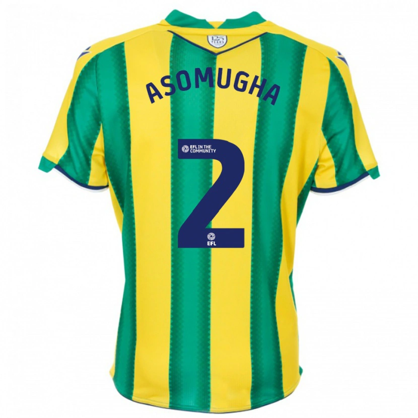 Danxen Niño Camiseta Joel Asomugha #2 Amarillo Verde 2ª Equipación 2025/26 La Camisa