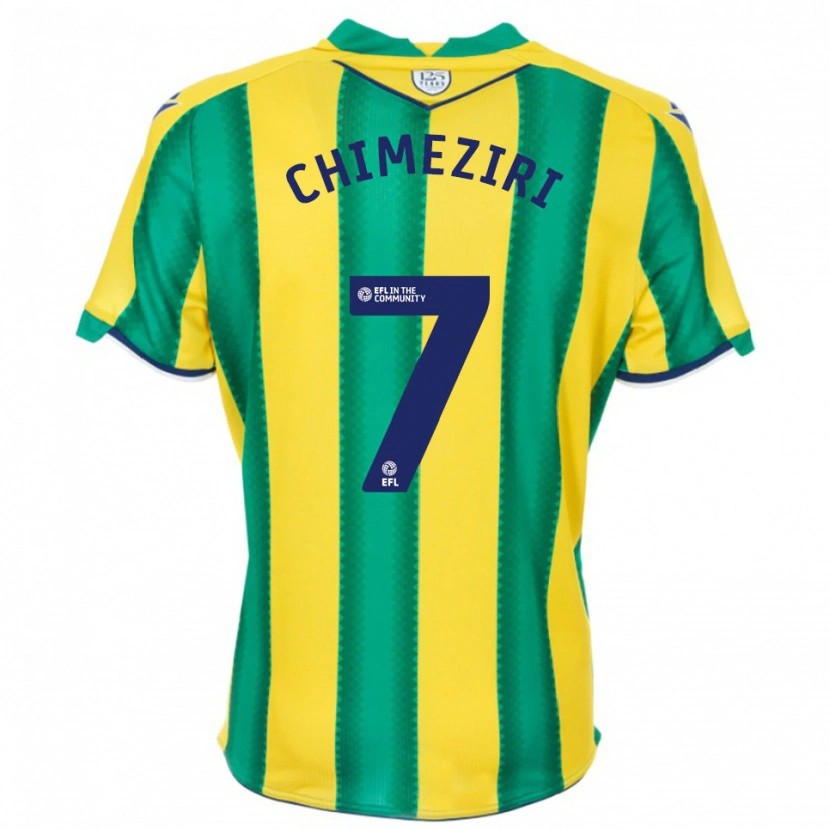 Danxen Niño Camiseta Dan Chimeziri #7 Amarillo Verde 2ª Equipación 2025/26 La Camisa