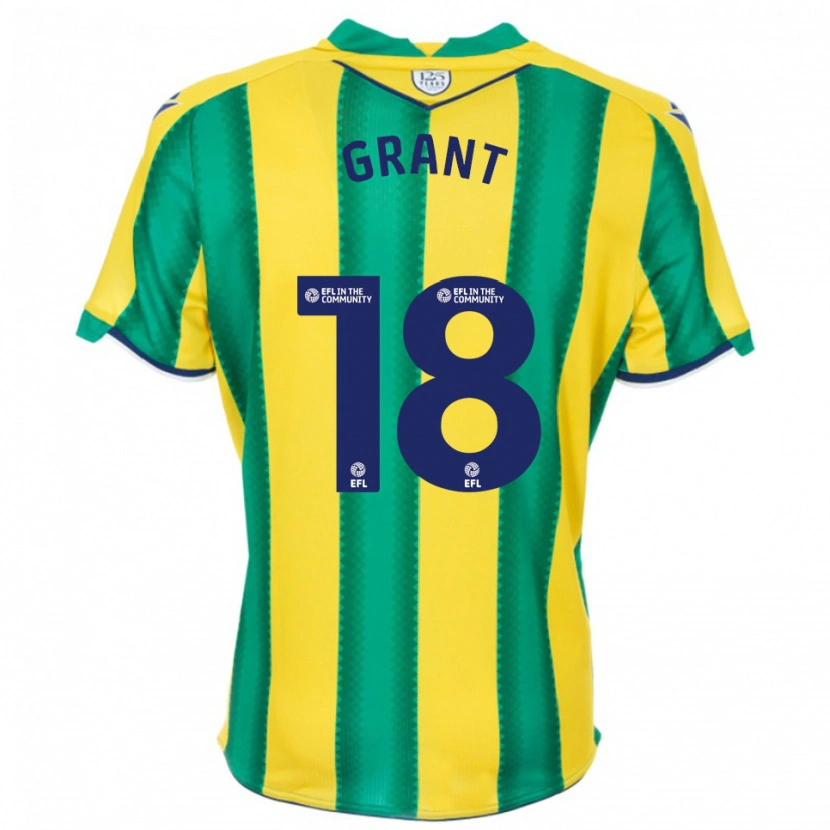 Danxen Niño Camiseta Karlan Grant #18 Amarillo Verde 2ª Equipación 2025/26 La Camisa