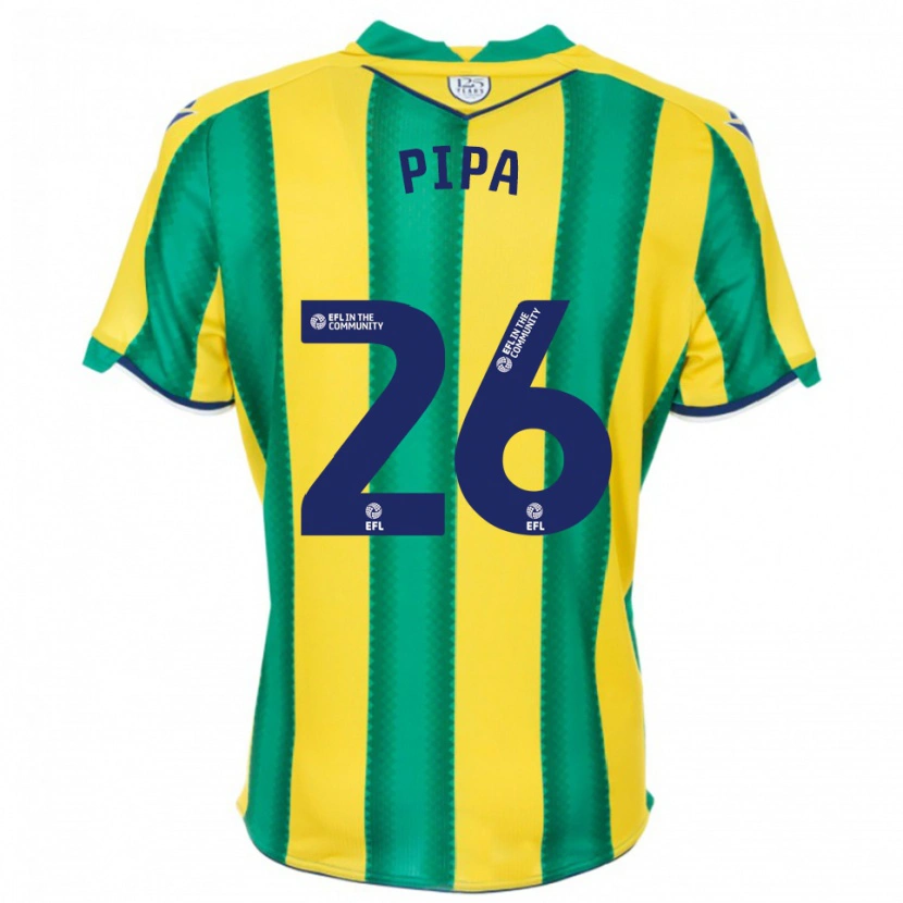 Danxen Niño Camiseta Pipa #26 Amarillo Verde 2ª Equipación 2025/26 La Camisa