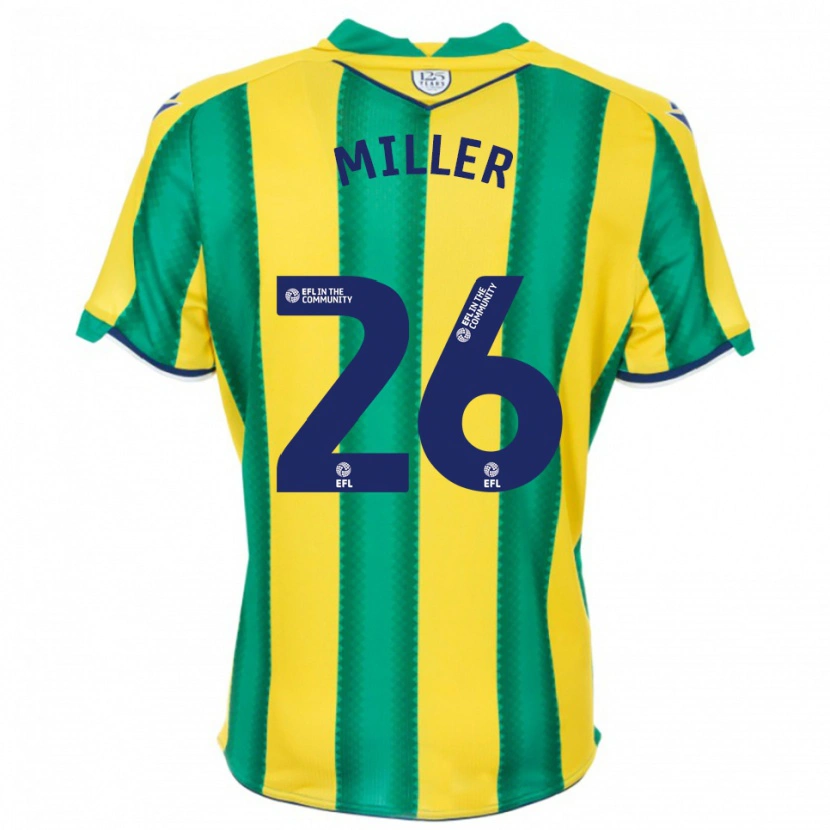 Danxen Niño Camiseta Nna Miller #26 Amarillo Verde 2ª Equipación 2025/26 La Camisa