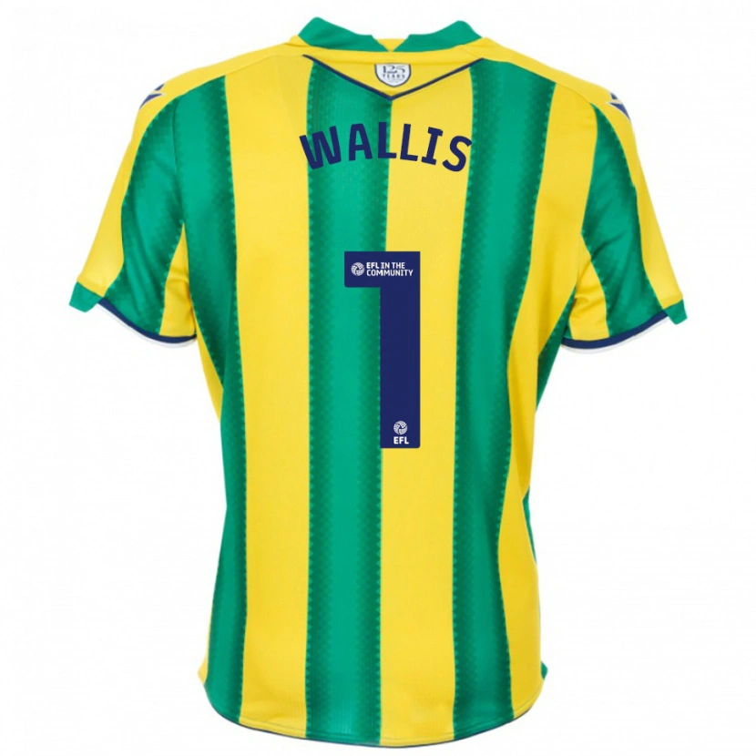 Danxen Niño Camiseta Joe Wallis #1 Amarillo Verde 2ª Equipación 2025/26 La Camisa