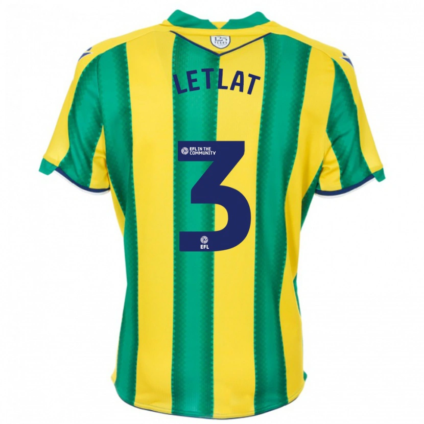 Danxen Niño Camiseta Adam Letlat #3 Amarillo Verde 2ª Equipación 2025/26 La Camisa