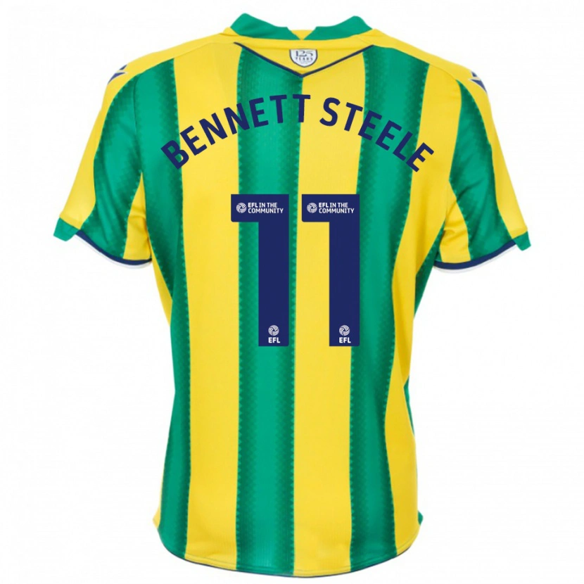 Danxen Niño Camiseta Lizzie Bennett-Steele #11 Amarillo Verde 2ª Equipación 2025/26 La Camisa