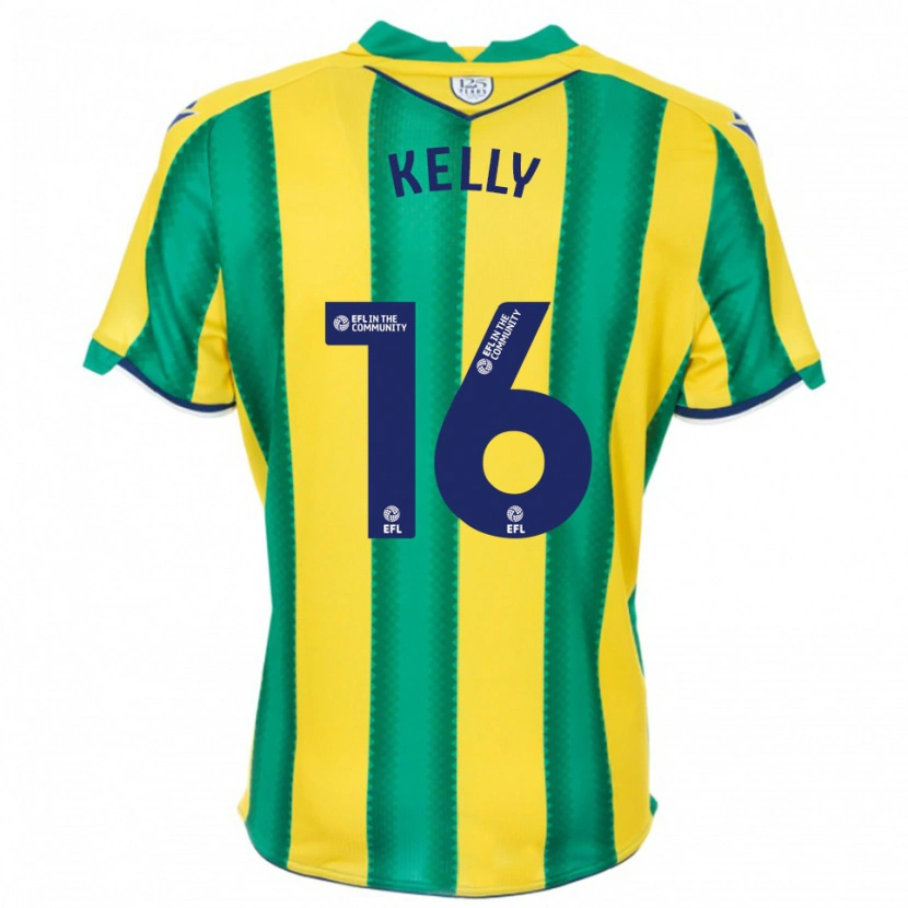 Danxen Niño Camiseta Martin Kelly #16 Amarillo Verde 2ª Equipación 2025/26 La Camisa