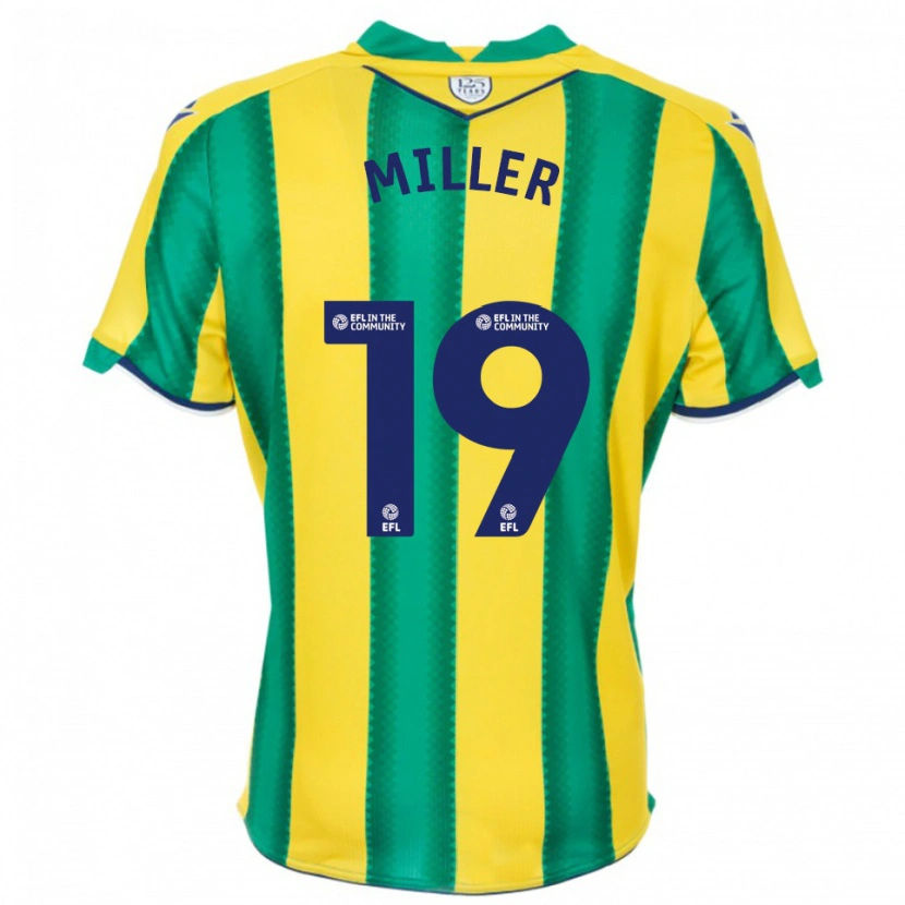 Danxen Niño Camiseta Ali Miller #19 Amarillo Verde 2ª Equipación 2025/26 La Camisa