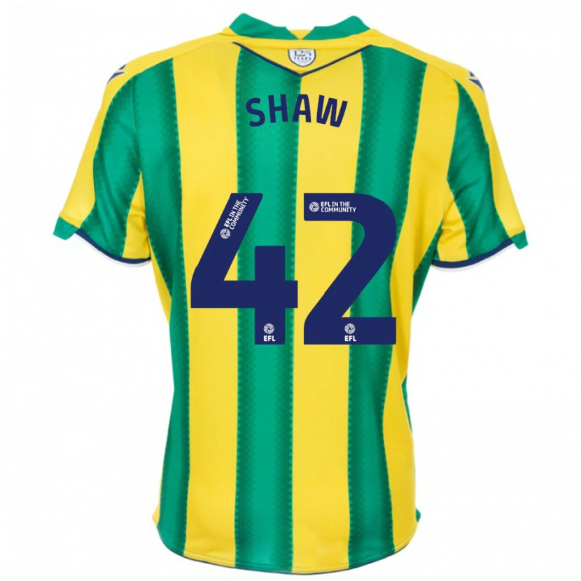 Danxen Niño Camiseta Josh Shaw #42 Amarillo Verde 2ª Equipación 2025/26 La Camisa