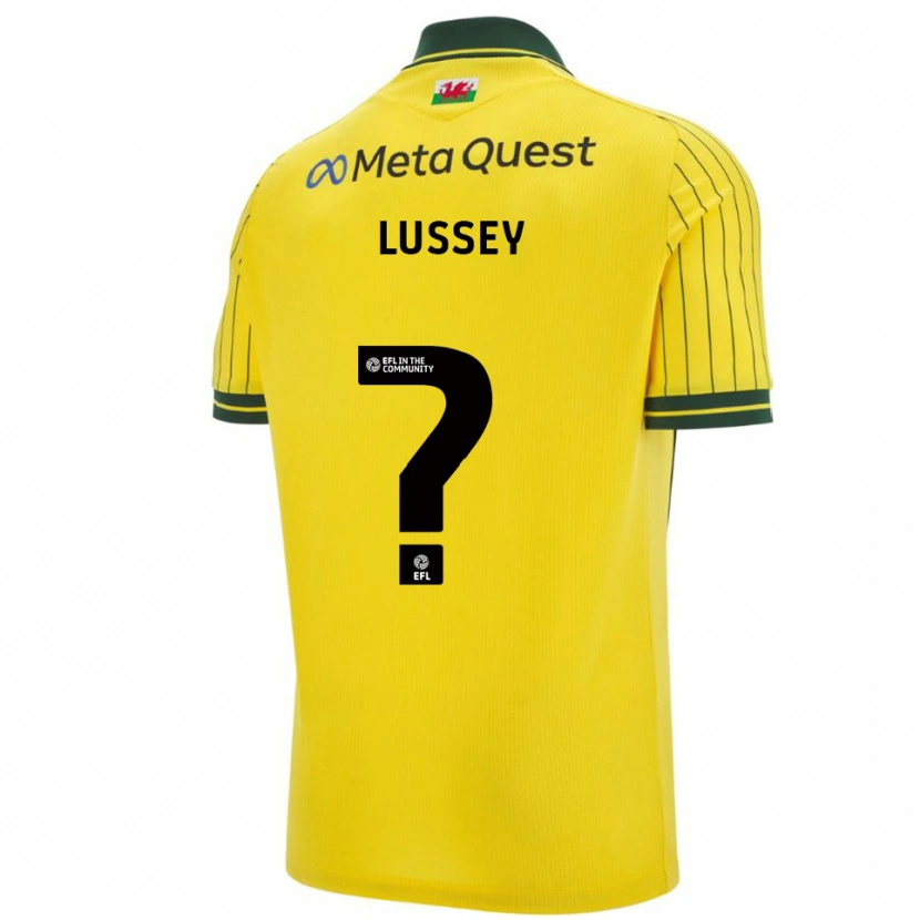 Danxen Niño Camiseta Alfie Lussey #0 Amarillo Verde 2ª Equipación 2025/26 La Camisa