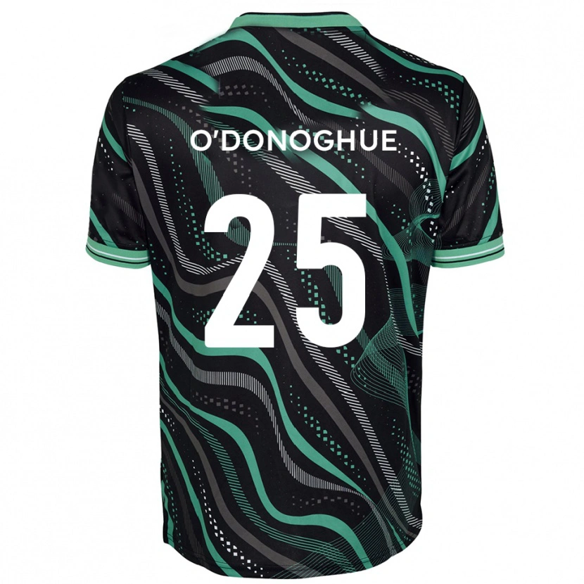 Danxen Niño Camiseta Freddie O'donoghue #25 Negro Verde 2ª Equipación 2025/26 La Camisa