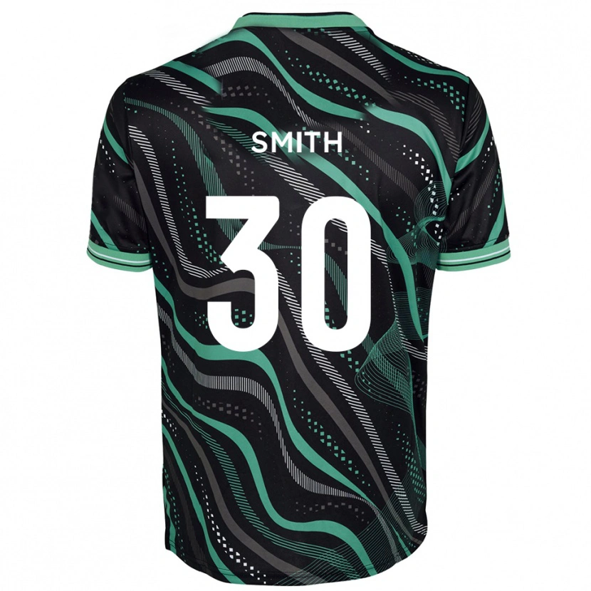 Danxen Niño Camiseta Jude Smith #30 Negro Verde 2ª Equipación 2025/26 La Camisa