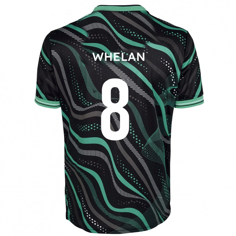 Danxen Niño Camiseta Callum Whelan #8 Negro Verde 2ª Equipación 2025/26 La Camisa