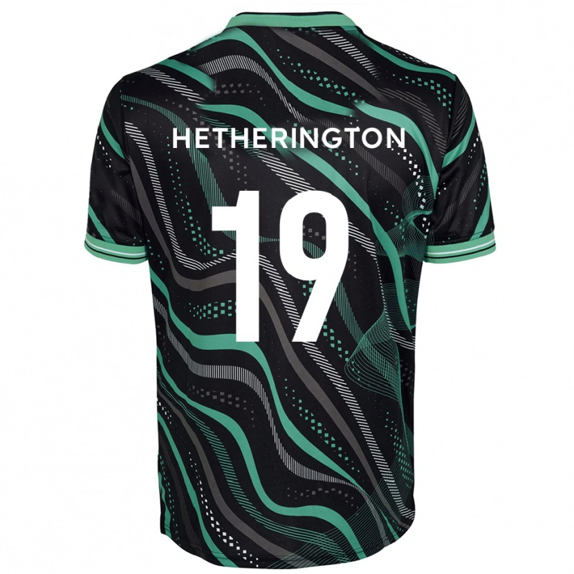 Danxen Niño Camiseta Sam Hetherington #19 Negro Verde 2ª Equipación 2025/26 La Camisa