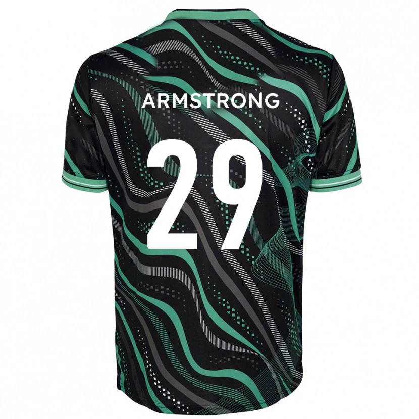 Danxen Niño Camiseta Luke Armstrong #29 Negro Verde 2ª Equipación 2025/26 La Camisa