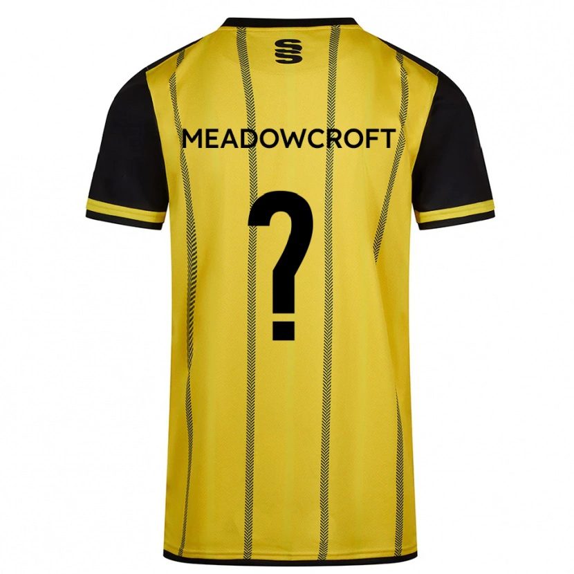 Danxen Niño Camiseta Cullen Meadowcroft #0 Amarillo Negro 2ª Equipación 2025/26 La Camisa