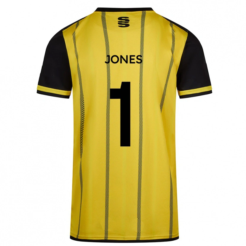 Danxen Niño Camiseta Zac Jones #1 Amarillo Negro 2ª Equipación 2025/26 La Camisa