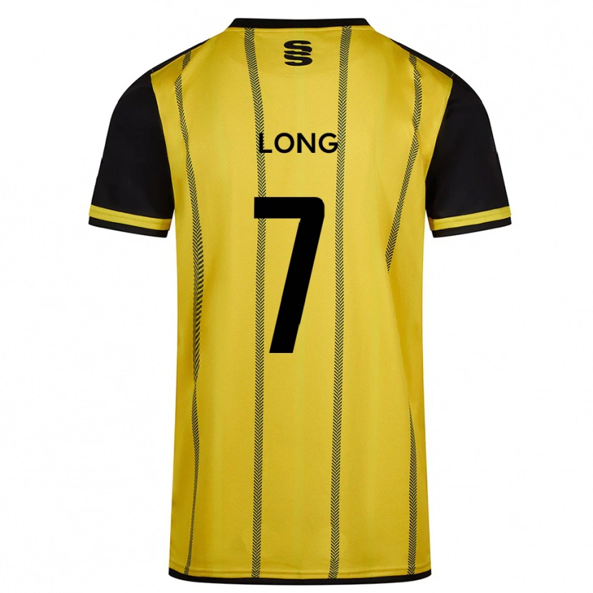 Danxen Niño Camiseta Rhys Long #7 Amarillo Negro 2ª Equipación 2025/26 La Camisa